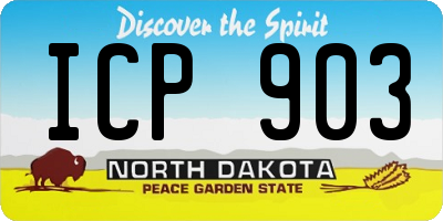 ND license plate ICP903
