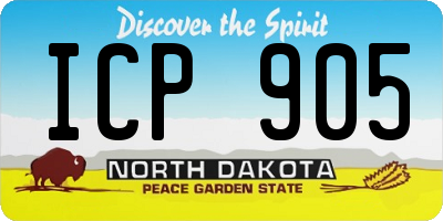 ND license plate ICP905