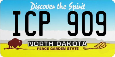 ND license plate ICP909