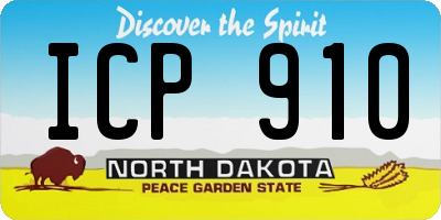 ND license plate ICP910