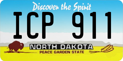 ND license plate ICP911