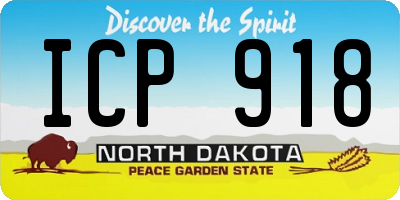 ND license plate ICP918