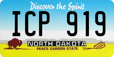 ND license plate ICP919