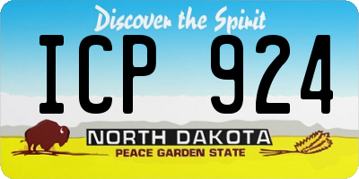 ND license plate ICP924