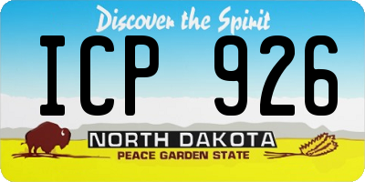 ND license plate ICP926