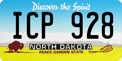 ND license plate ICP928