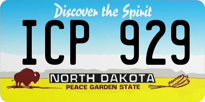 ND license plate ICP929