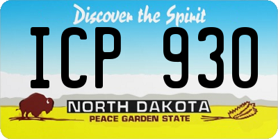 ND license plate ICP930