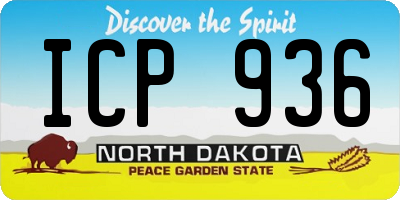 ND license plate ICP936