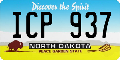 ND license plate ICP937