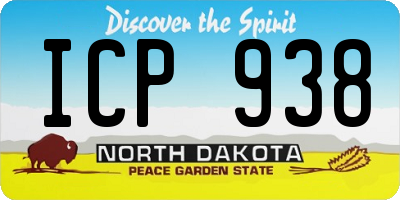 ND license plate ICP938