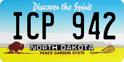 ND license plate ICP942