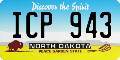 ND license plate ICP943