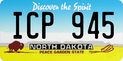 ND license plate ICP945
