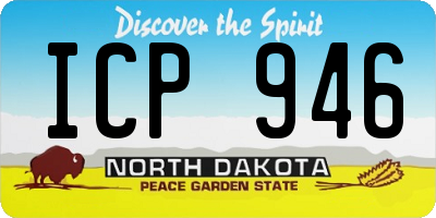 ND license plate ICP946