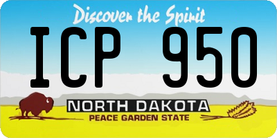 ND license plate ICP950