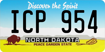 ND license plate ICP954