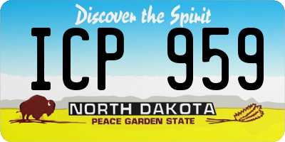 ND license plate ICP959