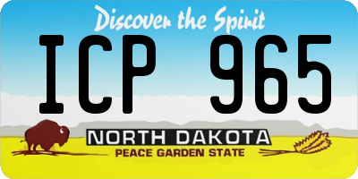 ND license plate ICP965