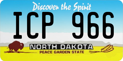 ND license plate ICP966