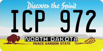 ND license plate ICP972