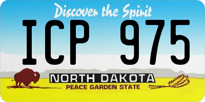 ND license plate ICP975