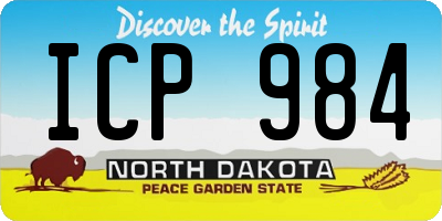 ND license plate ICP984