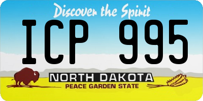 ND license plate ICP995