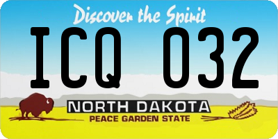 ND license plate ICQ032