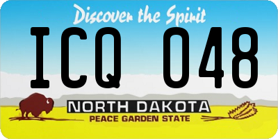 ND license plate ICQ048