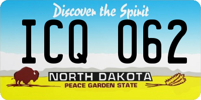 ND license plate ICQ062