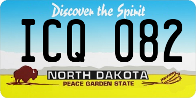 ND license plate ICQ082