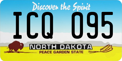 ND license plate ICQ095