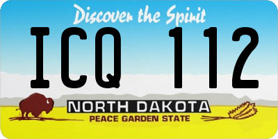 ND license plate ICQ112