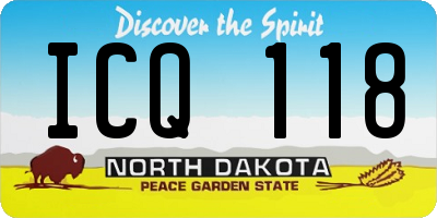 ND license plate ICQ118