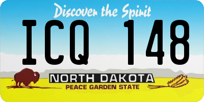 ND license plate ICQ148
