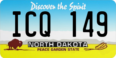 ND license plate ICQ149
