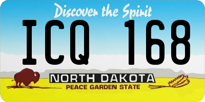 ND license plate ICQ168
