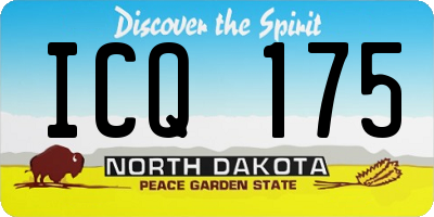 ND license plate ICQ175