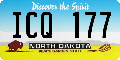 ND license plate ICQ177