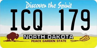 ND license plate ICQ179