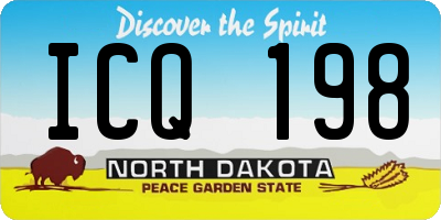 ND license plate ICQ198