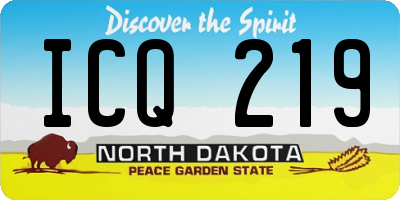 ND license plate ICQ219