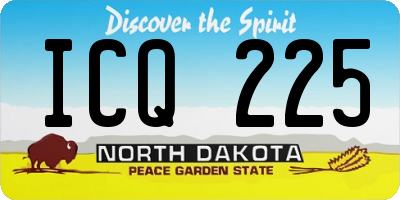 ND license plate ICQ225