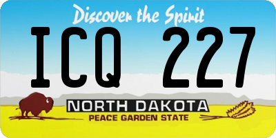 ND license plate ICQ227