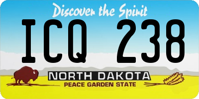 ND license plate ICQ238