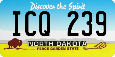 ND license plate ICQ239