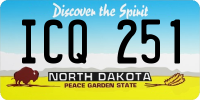ND license plate ICQ251