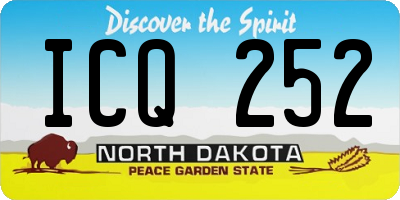 ND license plate ICQ252