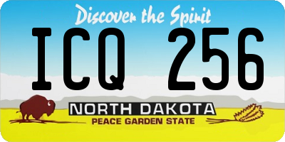 ND license plate ICQ256